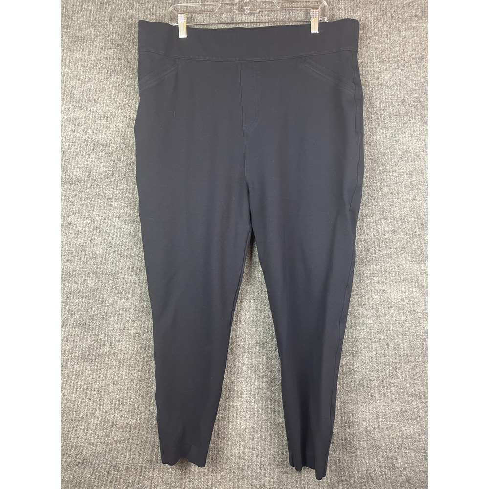 Spanx The Perfect Pant Women 3XL Tall Black Slim Straight Leg Ponte